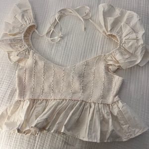 Zara Ruffled Crop Top